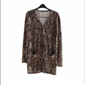 Snakeskin Print Cardigan